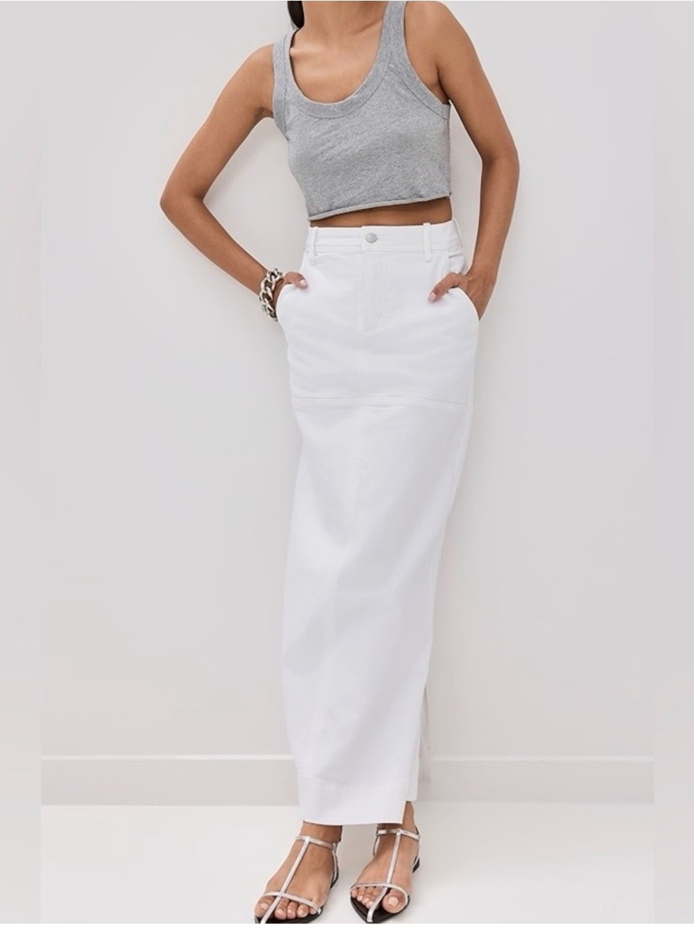A.L.C. Hunter White Maxi Skirt - Size 6